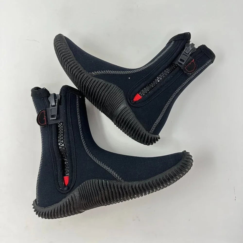 Aqua Lung EchoZip Ergo Size 5 (6.5mm) Black Scuba Diving Sock Boots Shoes